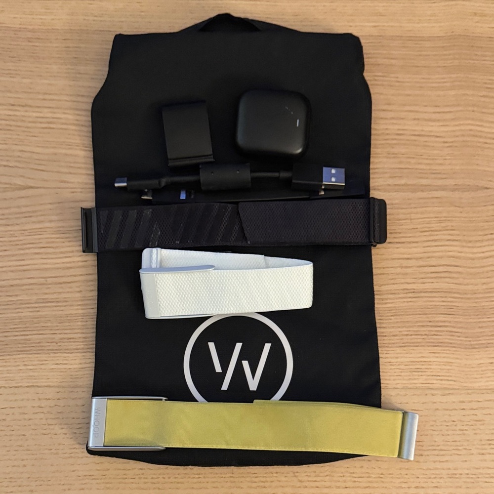 WHOOP 4.0 Sensor, Battery Pack, and Straps - Black, White, Yellow